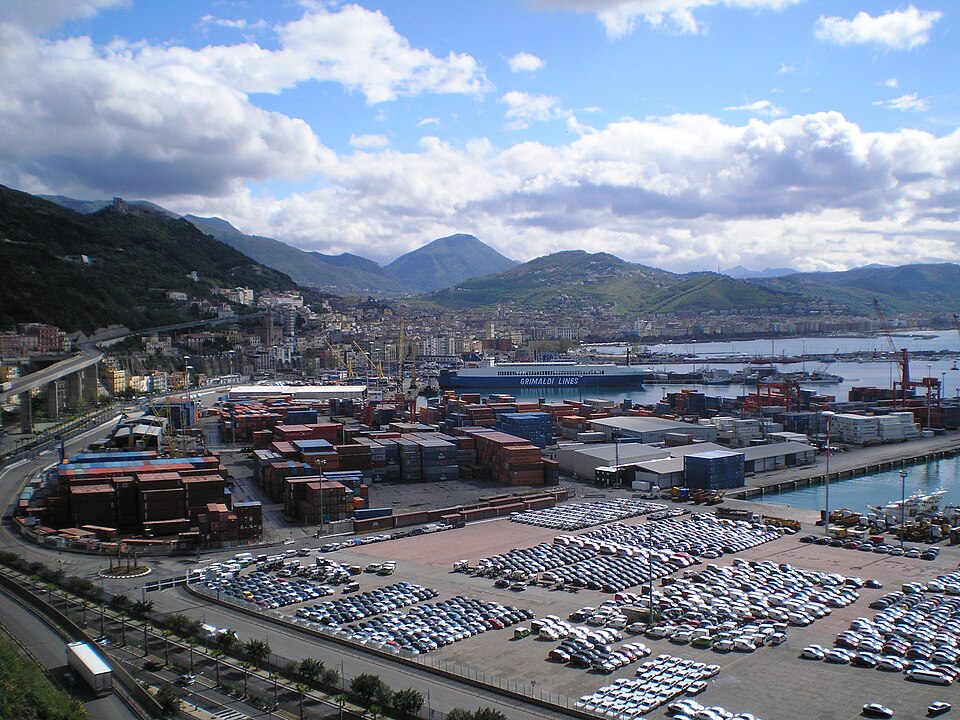 View of the port of Salerno