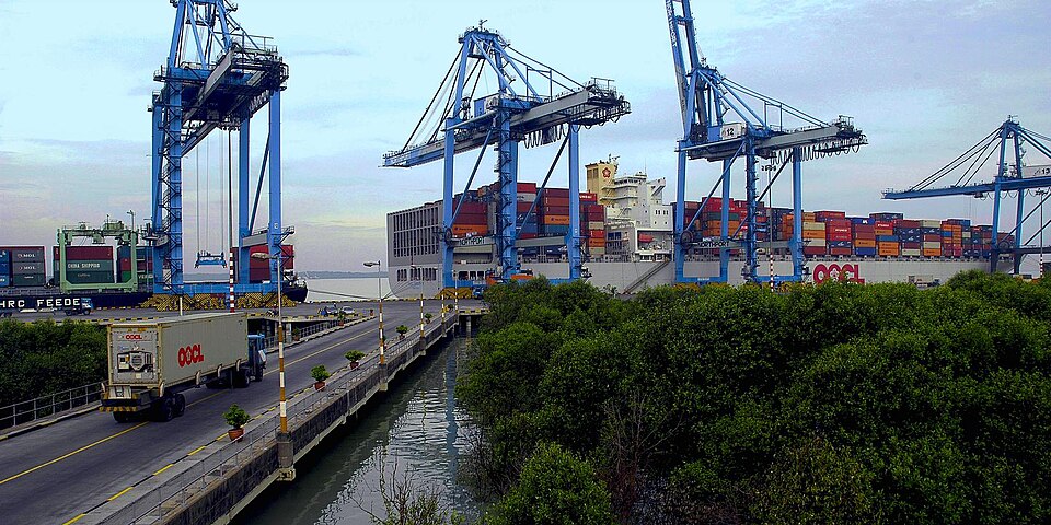 Container handling at Northport, Port Klang